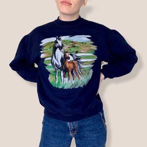 Vintage Crewneck Horse Sweatshirt